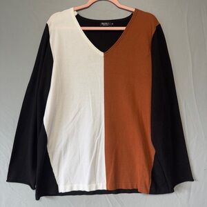 Bolide Womens Cashmere Colourblock Sweater XL Quiet Luxury Country Office Casual